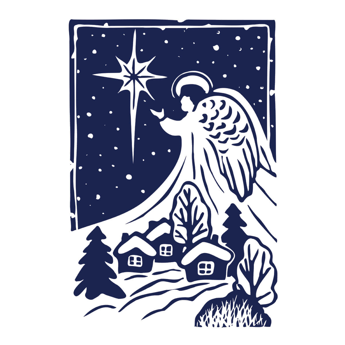 Starry Christmas Night - DTF Transfer Ready To Press