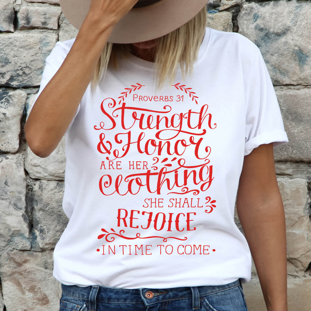 Strength And Honor Are Her Clothing - DTF Transfer Ready To Press