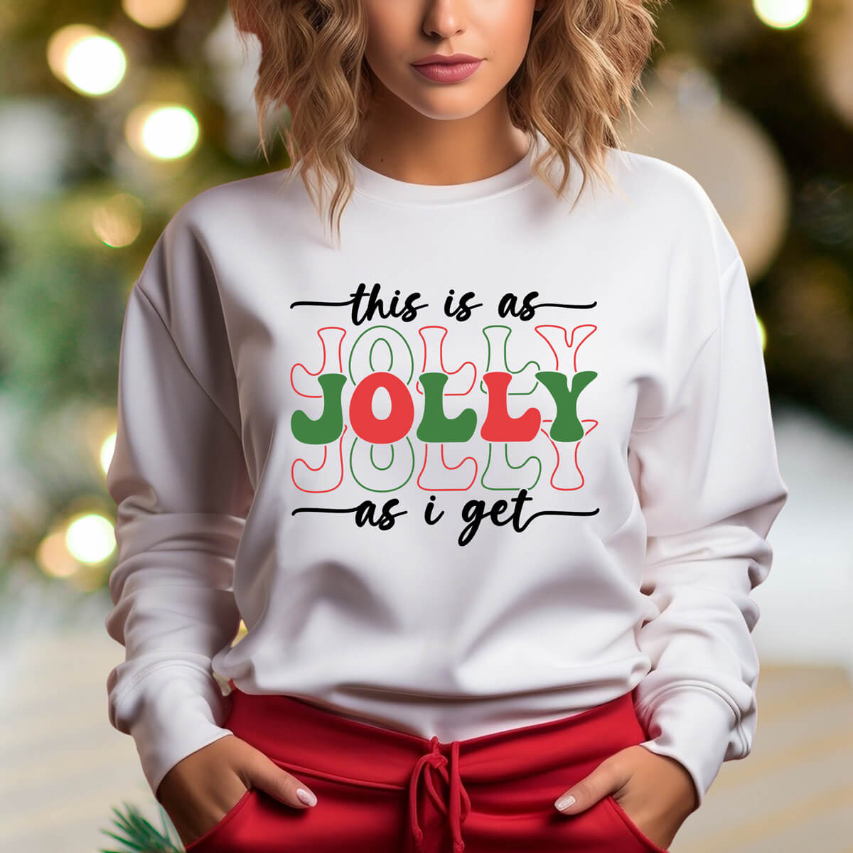 This Is As Jolly As I Get-DTF Transfer Ready To Press