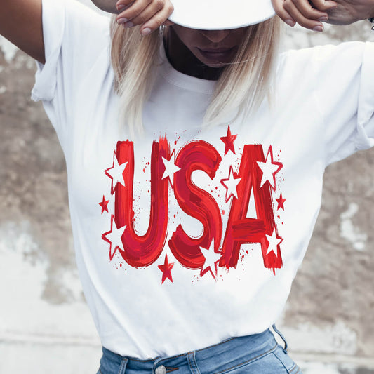 USA - Stars - DTF Transfer Ready To Press