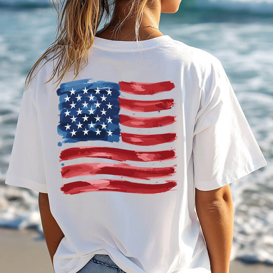 American Flag - Watercolor - DTF Transfer Ready To Press