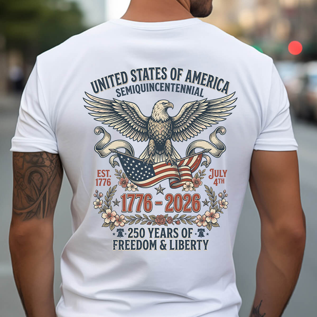 USA Semiquincentennial 250 Years Of Freedom - DTF Transfer Ready To Press